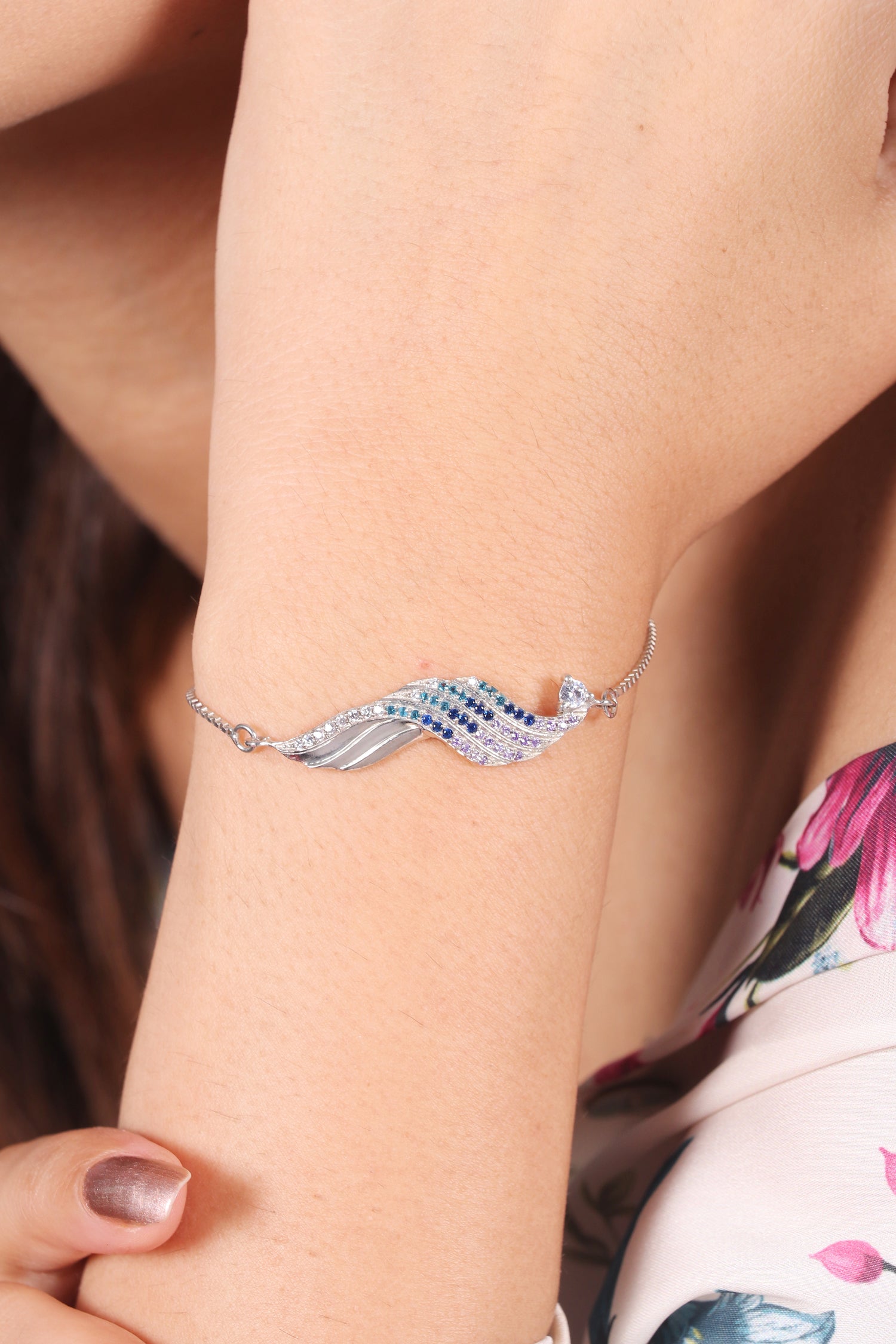 Silver Shining Wavy Bracelet